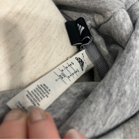 Adidas Three Stripe Gray Camo Sweatshirt Hoodie Medium - Picture 6 of 7